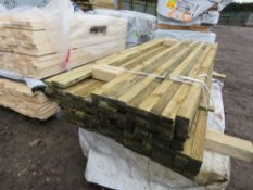 SMALL PACK OF TREATED TIMBER BATTENS @ 2.1M LENGTH X 50MM X 20MM APPROX.