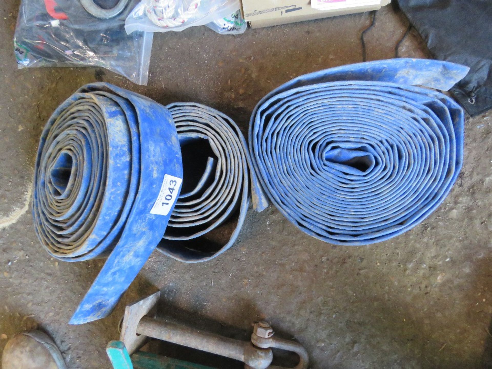 3 X LAY FLAT WATER HOSES. SOURCED FROM COMPANY LIQUIDATION. THIS LOT IS SOLD UNDER THE AUCTIONEERS