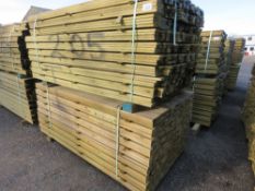 2 X LARGE PACKS OF PRESSURE TREATED VENETIAN PALE/TRELLIS BATTEN SLATS: 1.83M LENGTH X 45MM WIDTH X