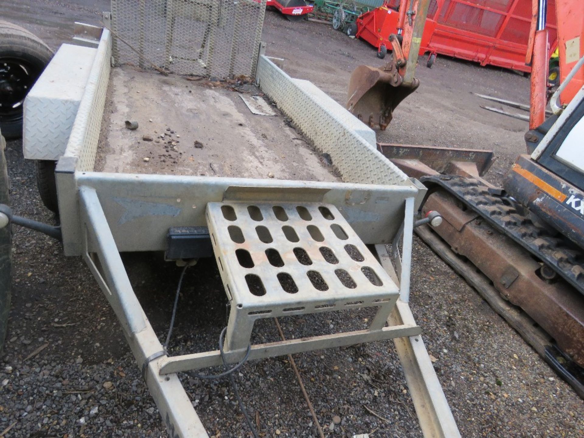 INDESPENSION MINI DIGGER TRAILER WITH DROP REAR RAMP, RING HITCH, 2.52M X 1.6M BED SIZE APPROX. SN:S - Image 6 of 6