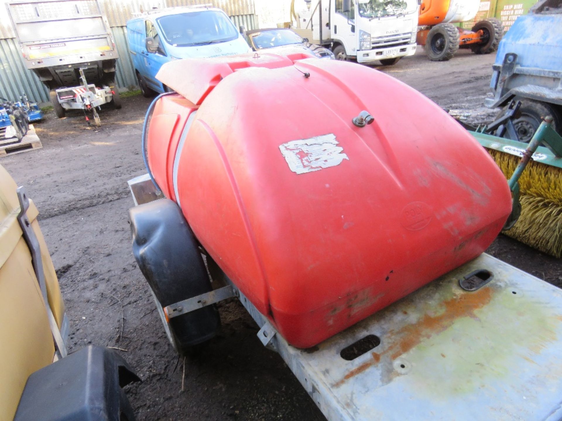 WESTERN POLY WATER BOWSER SUITABLE FOR A PRESSURE WASHER, BEND ON BOLT ON DRAWBAR, SEE IMAGES. - Image 7 of 8