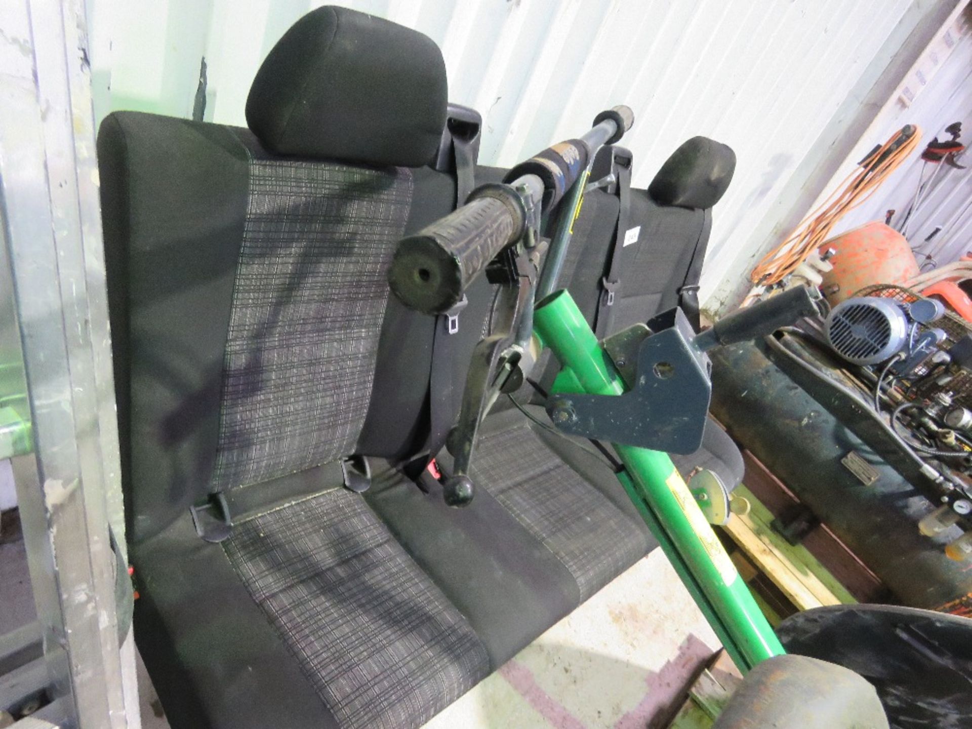 MERCEDES VAN / MINI BUS SEATS, 3 WIDE, PRESUMED TO BE FOR A SPRINTER??. THIS LOT IS SOLD UNDER TH - Image 3 of 4