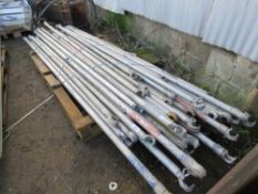 PALLET OF ASSORTED ALUMINIUM SCAFFOLD TOWER POLES. 6FT -10FT LENGTH APPROX. THIS LOT IS SOLD UNDE
