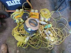 110VOLT JUNCTION BOXES PLUS EXTENSION LEADS.SOURCED FROM COMPANY LIQUIDATION. THIS LOT IS SOLD UND