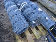 3 X ROLLS OF SHEEP FENCING WIRE.