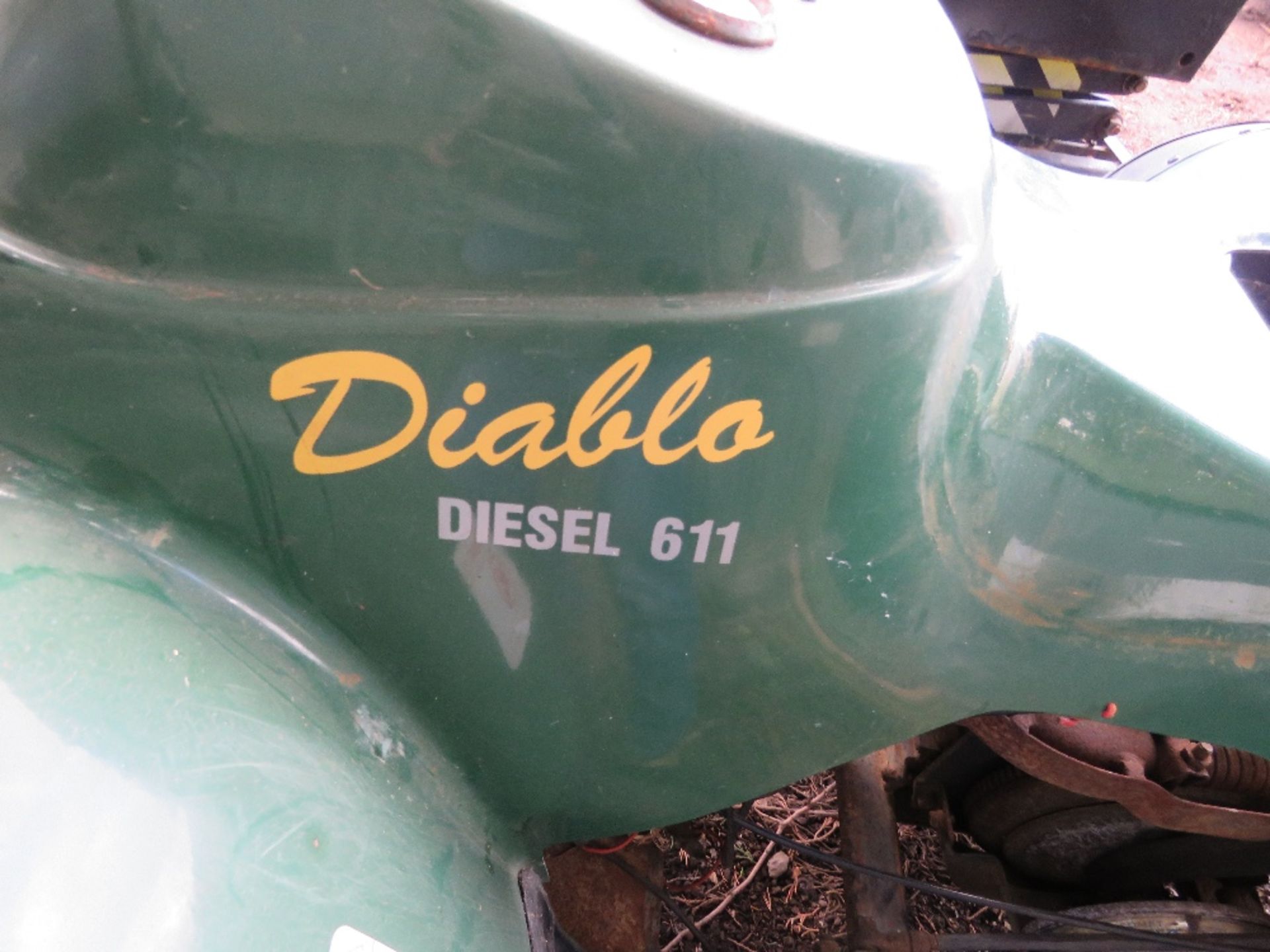 DIABLO DIESEL ENGINED 2WD QUAD BIKE. WHEN TESTED WAS SEEN TO TURN OVER BUT NOT STARTING. THIS LOT - Image 4 of 5