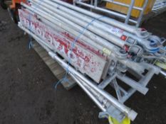 PALLET OF ASSORTED SCAFFOLD TOWER PARTS.