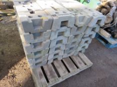 PALLET OF HERAS TYPE TEMPORARY FENCE BLOCKS/BASES. THIS LOT IS SOLD UNDER THE AUCTIONEERS MARGIN