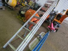 9 RUNG TREBLE ALUMINIUM LADDER. THIS LOT IS SOLD UNDER THE AUCTIONEERS MARGIN SCHEME, THEREFORE