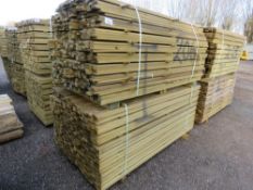 2 X LARGE PACKS OF PRESSURE TREATED VENETIAN PALE/TRELLIS BATTEN SLATS: 1.83M LENGTH X 45MM WIDTH X