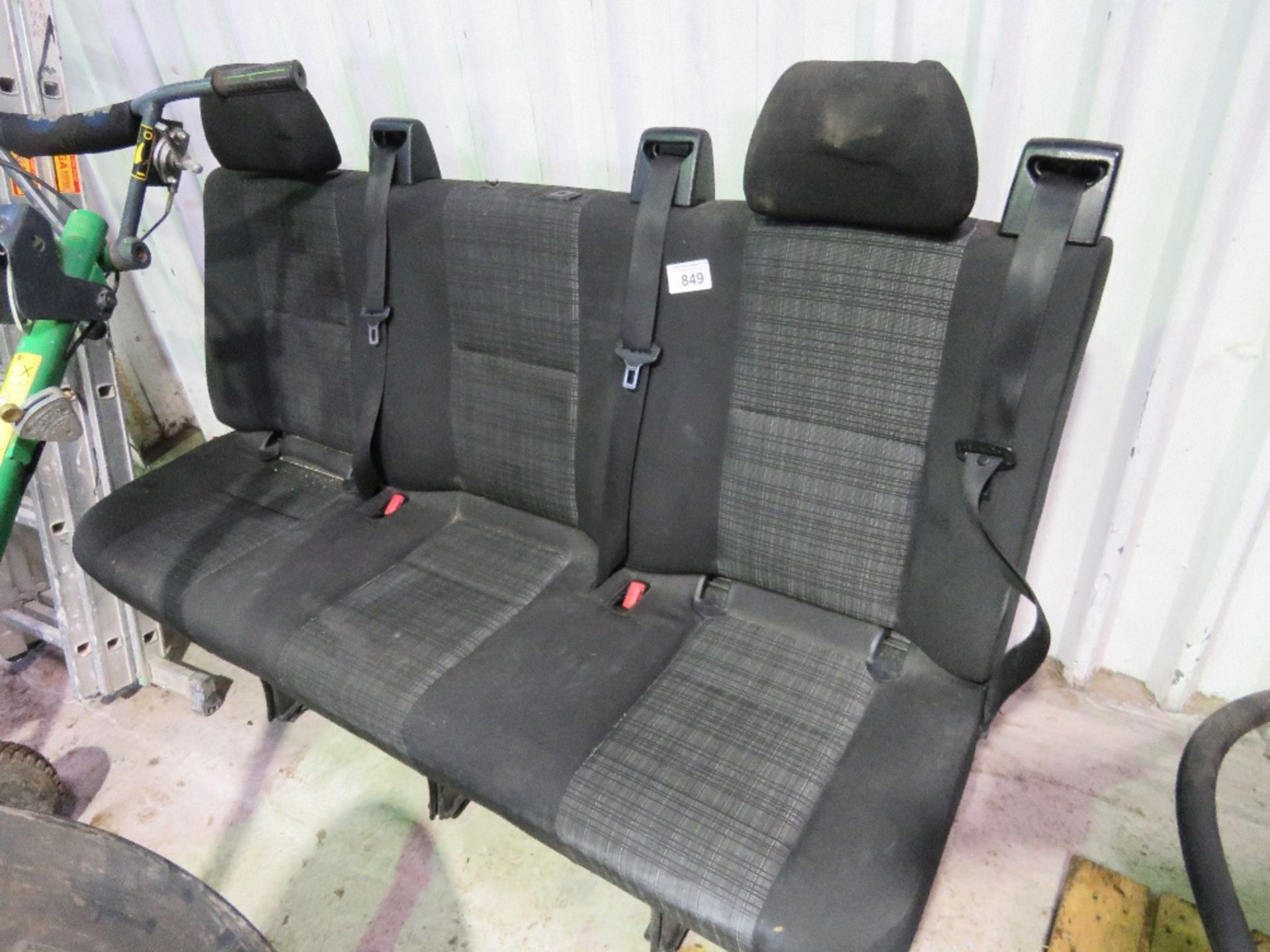 MERCEDES VAN / MINI BUS SEATS, 3 WIDE, PRESUMED TO BE FOR A SPRINTER??. THIS LOT IS SOLD UNDER TH