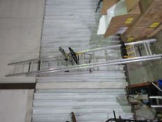 LYTE ALUMINIUM ROOF LADDER PLUS LADDER CLAMPS.. SOURCED FROM COMPANY LIQUIDATION. THIS LOT IS