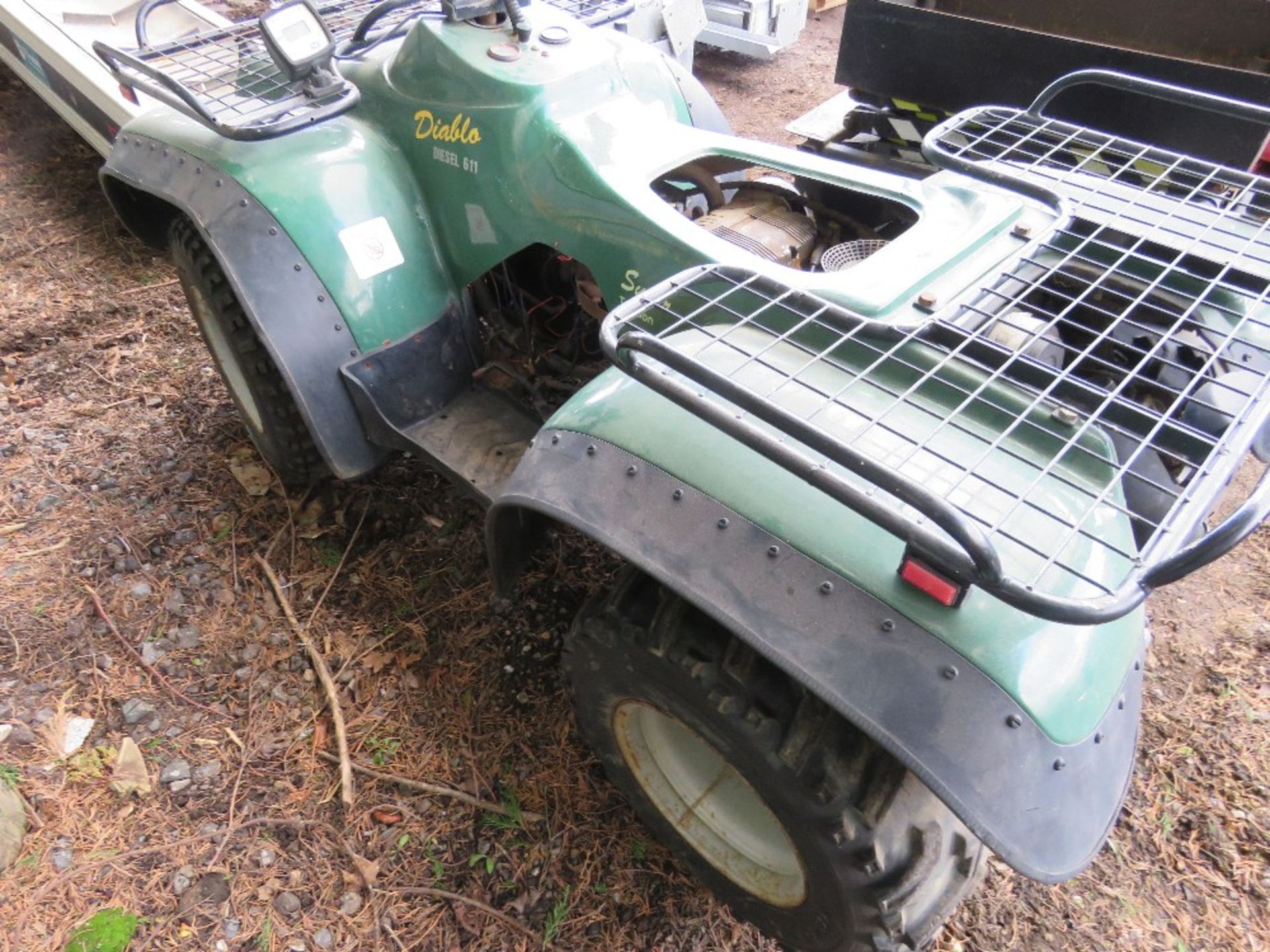 DIABLO DIESEL ENGINED 2WD QUAD BIKE. WHEN TESTED WAS SEEN TO TURN OVER BUT NOT STARTING. THIS LOT - Image 3 of 5
