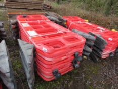 10 X PLASTIC CHAPTER 8 ROAD BARRIERS. THIS LOT IS SOLD UNDER THE AUCTIONEERS MARGIN SCHEME, THERE