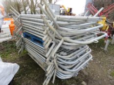 2 X BUNDLES CONTAINING A TOTAL OF 28NO QUALITY GALVANISED CROWD BARRIERS, MAINLY SMARTWELD BRAND. MA
