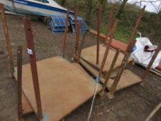 4 X HEAVY DUTY METAL STILLAGES.