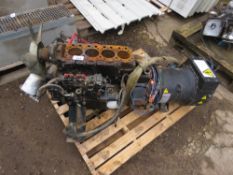 DIESEL 4 CYLINDER ENGINE (INCOMPLETE) WITH STAMFORD 30KVA ALTERNATOR, THIS LOT IS SOLD UNDER THE