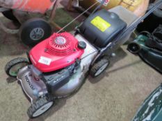 HONDA PETROL ENGINED LAWNMOWER. WITH COLLECTOR. THIS LOT IS SOLD UNDER THE AUCTIONEERS MARGIN SC
