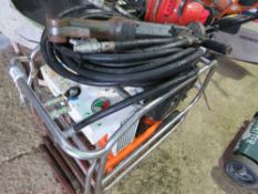 BELLE 20-140 MIDI HYDRAULIC BREAKER PACK WITH HOSE, GUN AND 4 X POINTS. WHEN TESTED WAS SEEN TO RUN