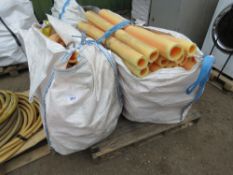 2 X BULK BAGS CONTAINING SCAFFOLD SAFETY COVERS.