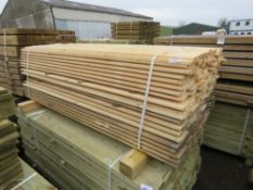 PACK OF UNTREATED INTERLOCKING FENCE CLADDING BOARDS 1.83M LENGTH, 150MM WIDTH APPROX.