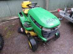 JOHN DEERE X320 PROFESSIONAL PETROL ENGINED RIDE ON MOWER. THIS LOT IS SOLD UNDER THE AUCTIONEERS