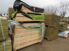 LARGE STACK OF UNTREATED "H" SECTION TIMBER BATTENS, 1.12M - 1.57M LENGTH X 50MM X 35MM APPROX.