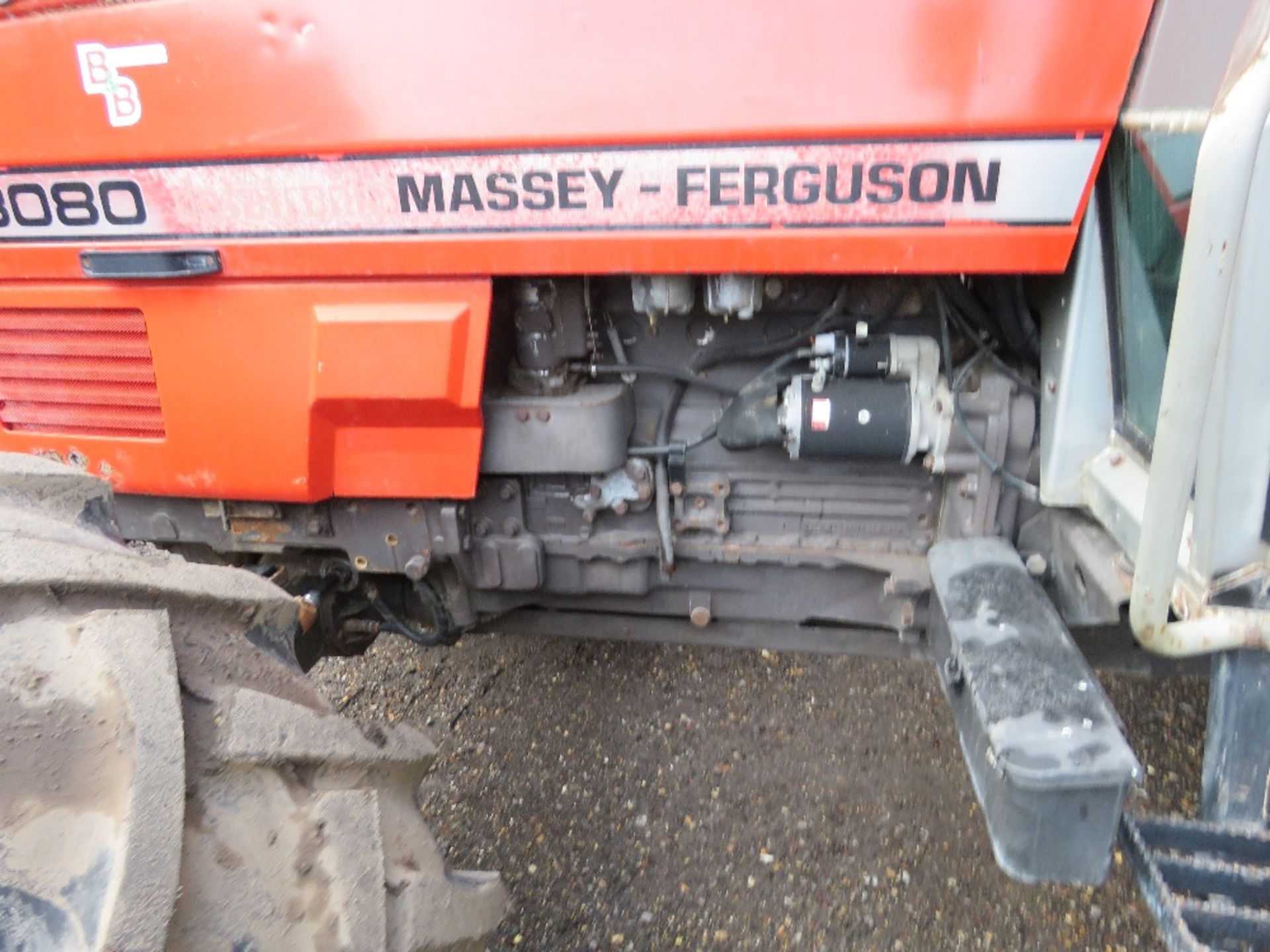MASSEY FERGUSON 3080 4WD TRACTOR REG:H786 LFA (V5 TO APPLY FOR), 7165 REC HOURS. WHEN TESTED THIS M - Image 3 of 11
