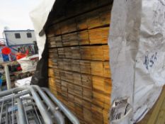 LARGE PACK OF UNTREATED HIT AND MISS FENCE CLADDING BOARDS, 100MM WIDTH X 1.73M LENGTH APPROX.