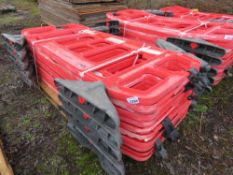 10 X PLASTIC CHAPTER 8 ROAD BARRIERS. THIS LOT IS SOLD UNDER THE AUCTIONEERS MARGIN SCHEME, THERE