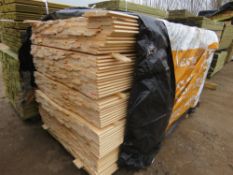 EXTRA LARGE PACK OF UNTREATED SHIPLAP TYPE TIMBER CLADDING BOARDS: 1.73M LENGTH X 100MM WIDTH APPROX