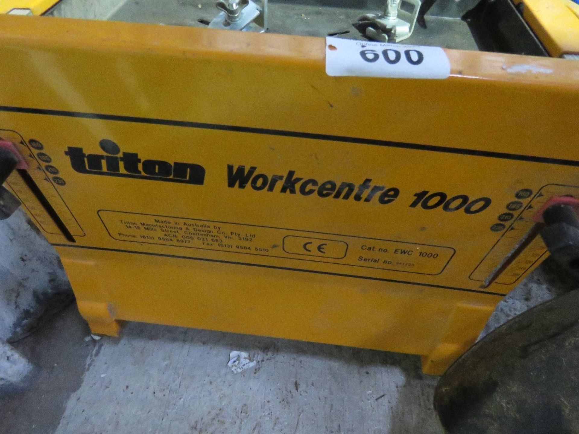 TRITON WORKCENTRE 1000 UNIT. THIS LOT IS SOLD UNDER THE AUCTIONEERS MARGIN SCHEME, THEREFORE NO - Image 2 of 4