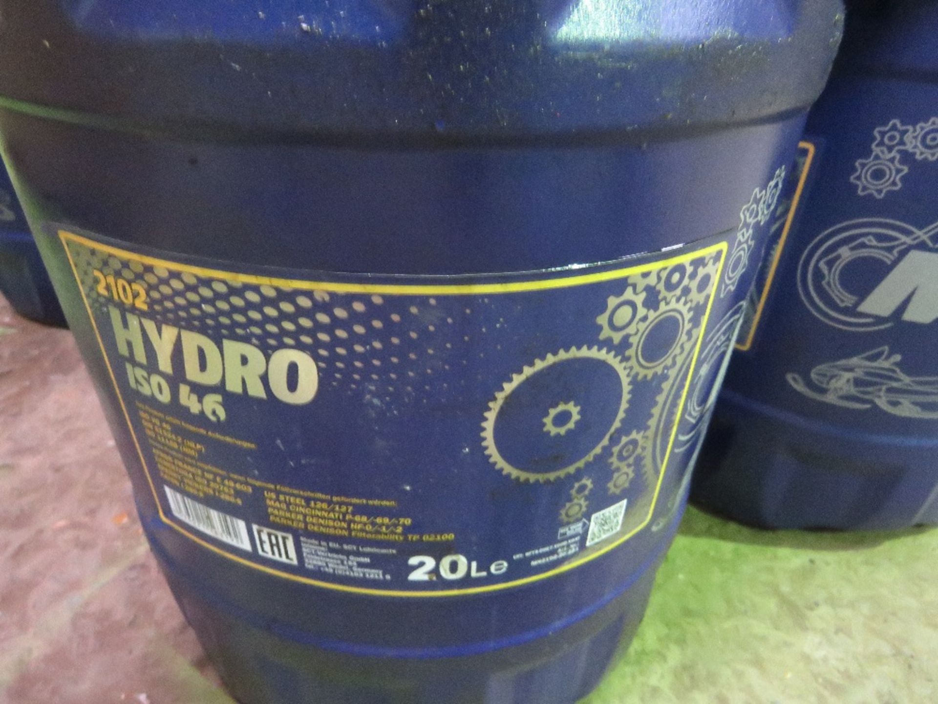 3 X DRUMS OF HYDRO ISO46 HYDRAULIC OIL, 20 LITRES PER DRUM. THIS LOT IS SOLD UNDER THE AUCTIO - Image 2 of 2