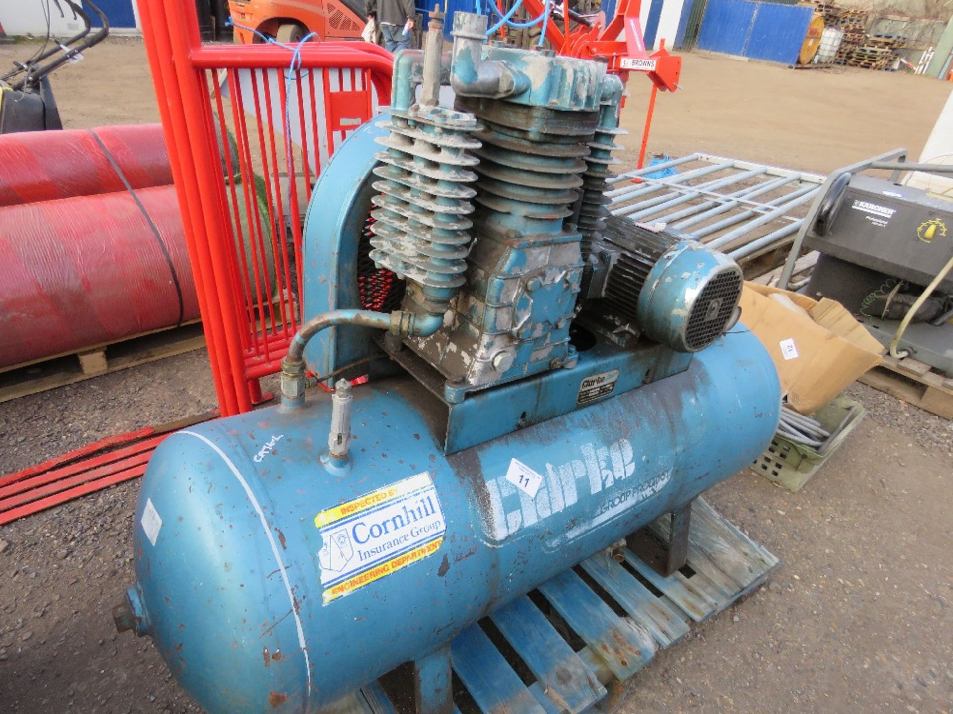 CLARKE 240/415VOLT POWERED COMPRESSOR.