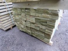 PACK OF PRESSURE TREATED FEATHER EDGE TIMBER CLADDING BOARDS: 1.04M LENGTH X 100MM WIDTH APPROX.