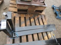 PAIR OF FORKLIFT TRUCK TINES, 16" CARRIAGE, 1.2M LENGTH APPROX.