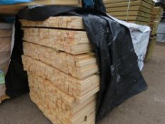 EXTRA LARGE PACK OF UNTREATED VENETIAN PALE FENCE CLADDING SLATS: 1.73M LENGTH X 45MM X 17MM APPROX.