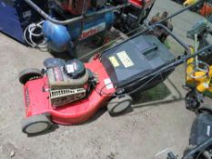 CHAMPION PETROL ENGINED LAWNMOWER WITH A COLLECTOR.