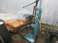 SLIDING HEAD CROSS CUT WOOD WORKING SAW TABLE. THIS LOT IS SOLD UNDER THE AUCTIONEERS MARGIN SCHE