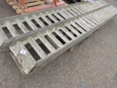 PAIR OF HEAVY DUTY ALUMINIUM LOADING RAMPS: 10FT LENGTH APPROX.