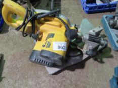DEWALT 240VOLT POWERED MITRE SAW. THIS LOT IS SOLD UNDER THE AUCTIONEERS MARGIN SCHEME, THEREFORE