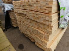 EXTRA LARGE PACK OF UNTREATED VENETIAN PALE FENCE CLADDING SLATS: 1.83M LENGTH X 45MM X 17MM APPROX.