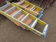 2 X GRP STEP LADDERS PLUS 2 X GRP CROSSING PLATES. THIS LOT IS SOLD UNDER THE AUCTIONEERS MARGIN