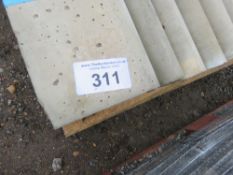 PALLET CONTAINING 45NO BULL NOSE CONCRETE EDGING KERBS 36"X 6" X 2" APPROX. THIS LOT IS SOLD UND