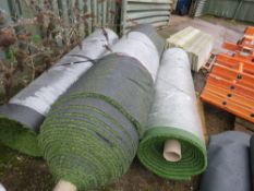 3 X ROLLS OF QUALITY UNUSED ASTRO TURF, 1.9M - 2M LENGTH APPROX. THIS LOT IS SOLD UNDER THE AUCTI