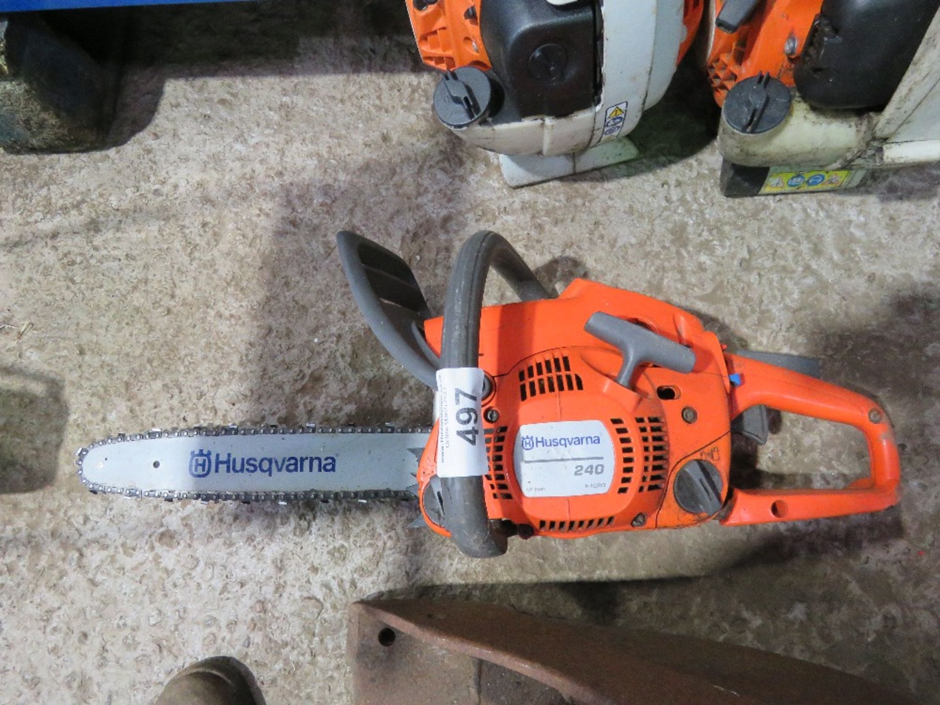 HUSQVARNA 240 PETROL CHAINSAW. THIS LOT IS SOLD UNDER THE AUCTIONEERS MARGIN SCHEME, THEREFORE NO