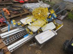 PALLET OF LIGHTS PLUS A TRANSFORMER. THIS LOT IS SOLD UNDER THE AUCTIONEERS MARGIN SCHEME, THEREFOR
