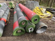 PALLET CONTAINING 5 X QUALITY GRADE ASTROTURF / FAKE GRASS, 4METRE WIDE ROLLS. UNUSED/SHOP SOILED/EN