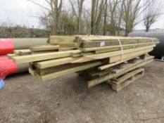 2 X PALLETS OF ASSORTED FENCING AND CONSTRUCTION TIMBERS.