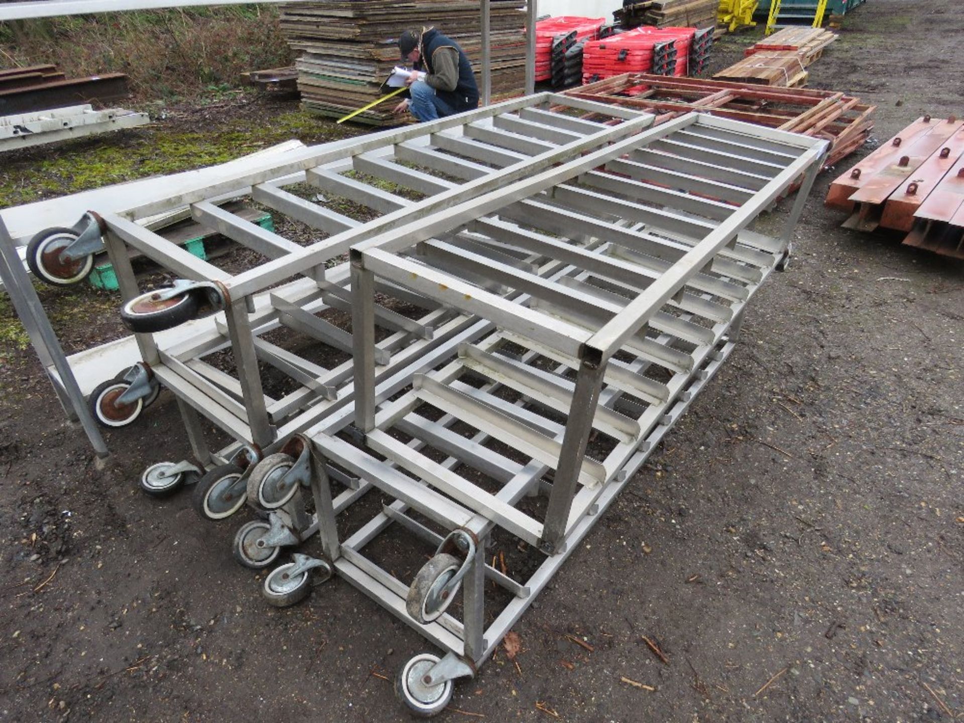 ASSORTED STAINLESS STEEL CATERING SHELVES/TROLLEYS. - Image 3 of 5